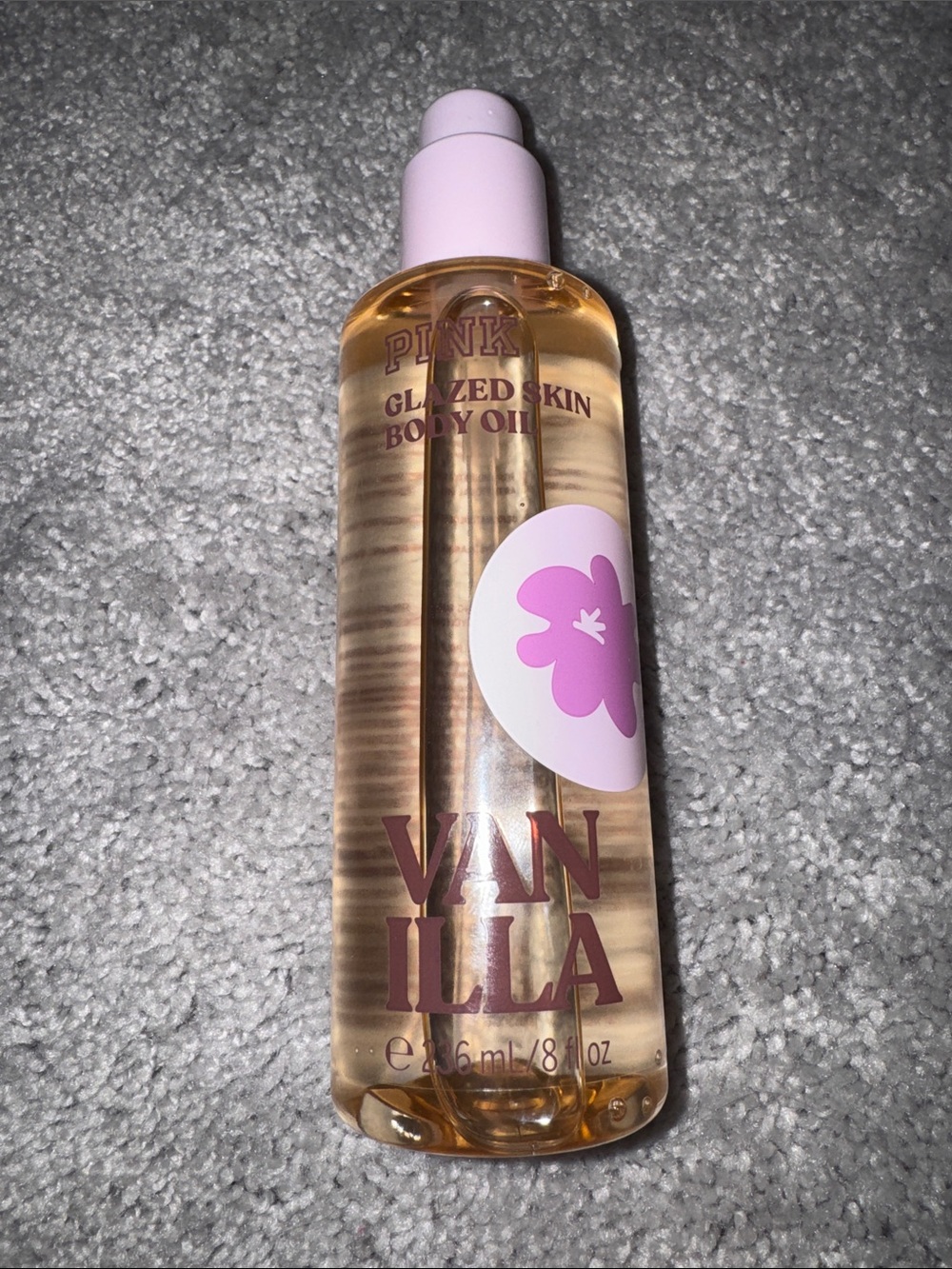 PINK Victoria's Secret Glazed Skin Body Oil - Vanilla, Pink Accents